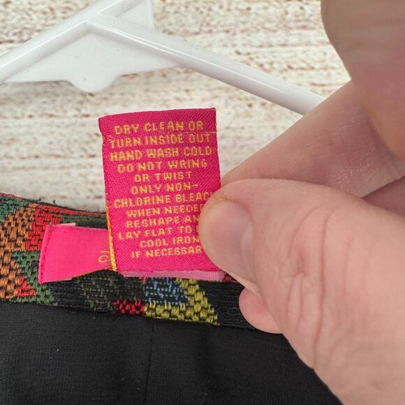 Catherine Malandrino Knit Southwest Aztec Print Jacket Women's 4 Black/Red/Green - Picture 10 of 14